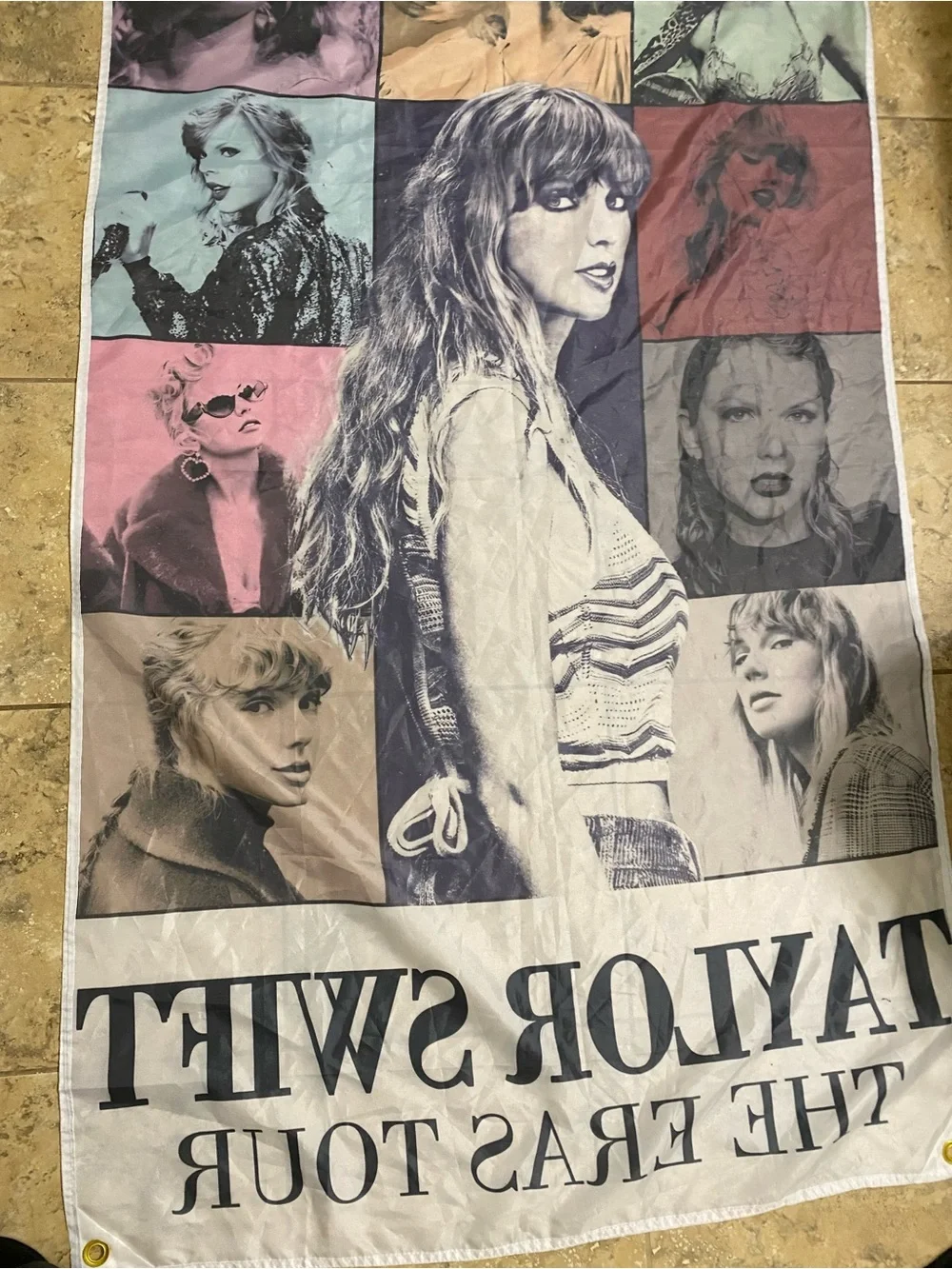 Taylor Swift Eras Tour Collage Large Wall Banner Swifty Tapestry Artwork 59 x 36